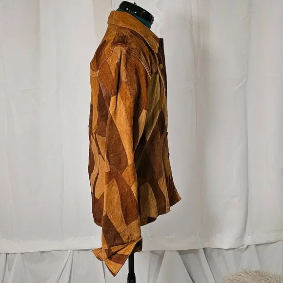 Neutral Zone Patchwork Leather Jacket – Size M - Picture 4 of 6
